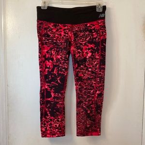 New Balance black & hot pink capris